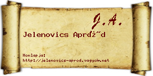 Jelenovics Apród névjegykártya